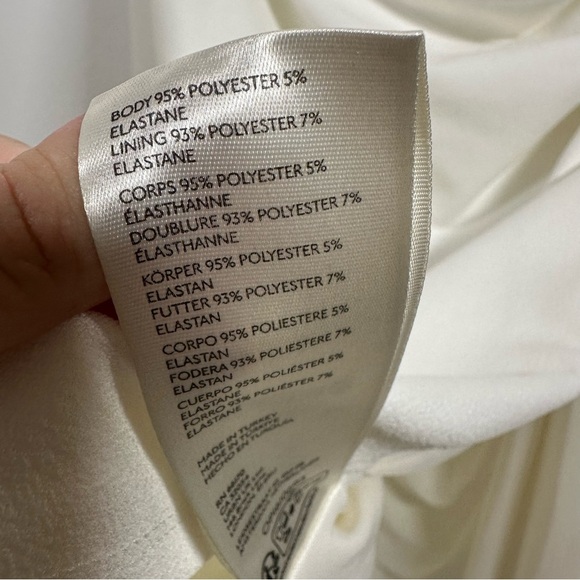 NWT Anthropologie The Maya Ruched Cowl Neck Dress White Size 1 X ** - Picture 7 of 13